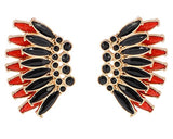Red and Black Wing Earrings