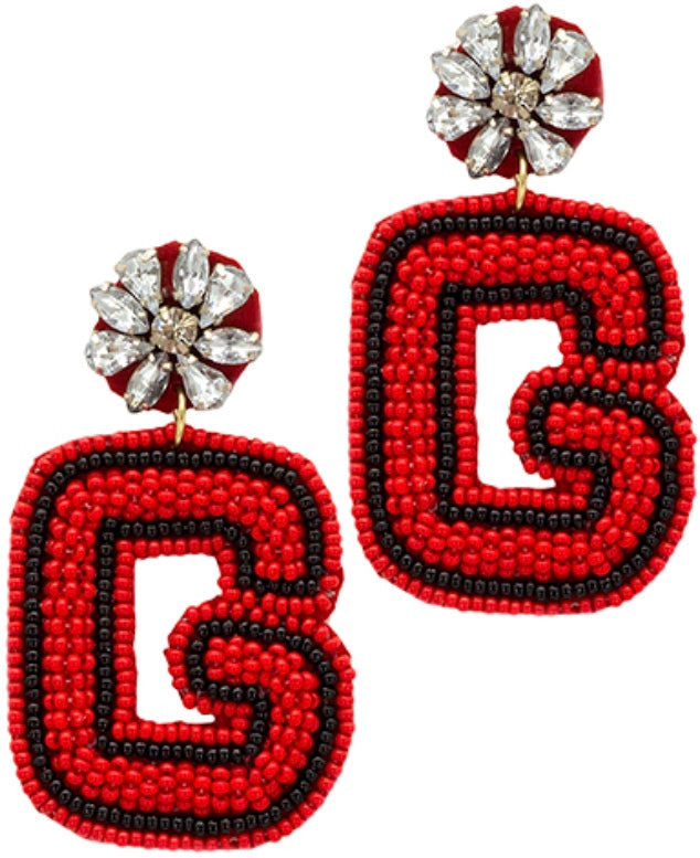 Letter "G" Beads Earring