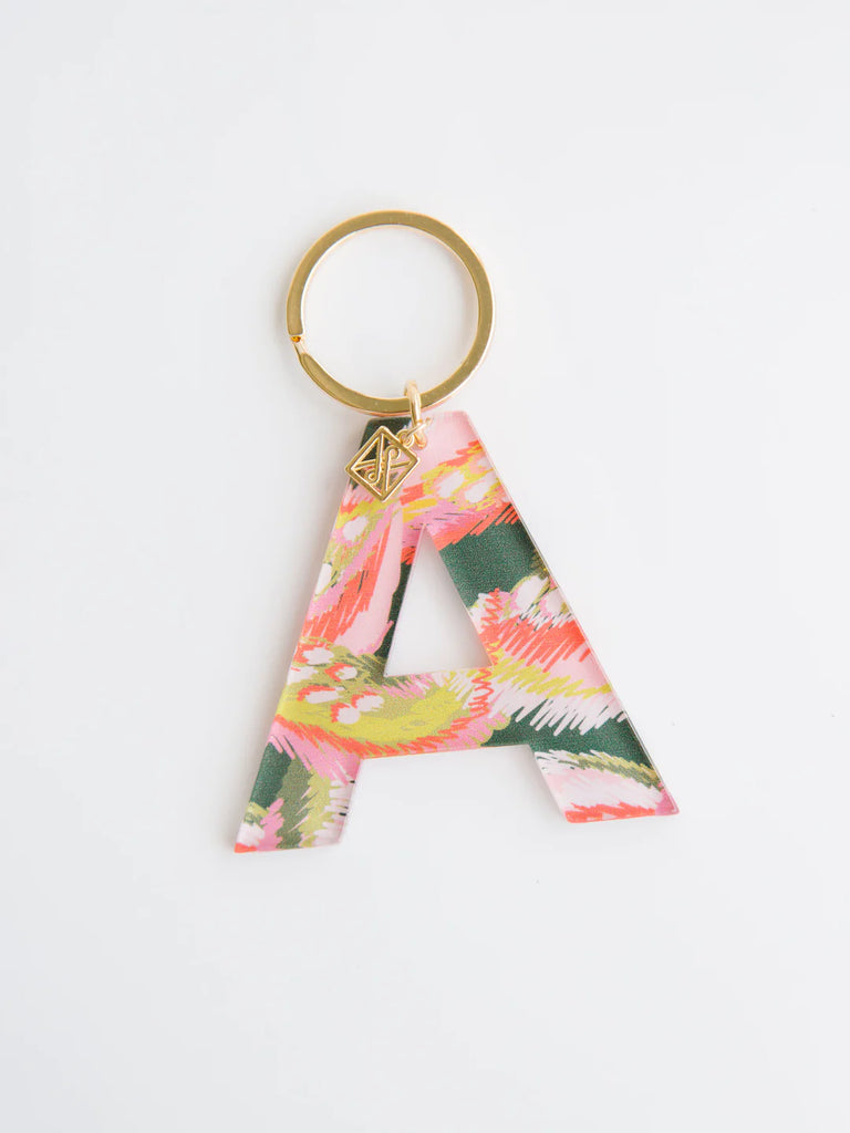 Initial Keychain - Forever Floral
