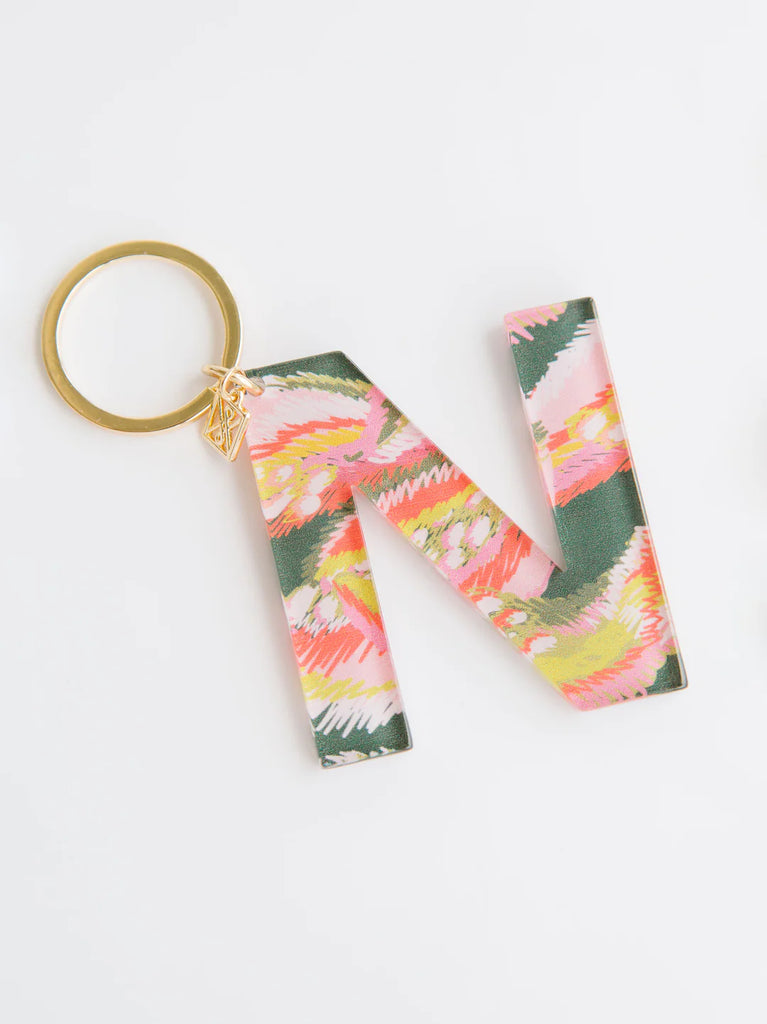 Initial Keychain - Forever Floral