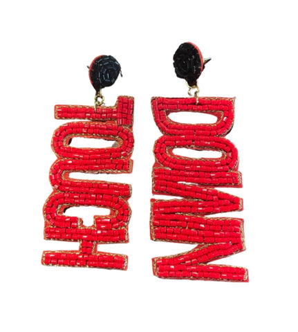 Fur Pom Pom & SIC'EM Earrings