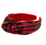 Red and Black Sequin Gameday Headband