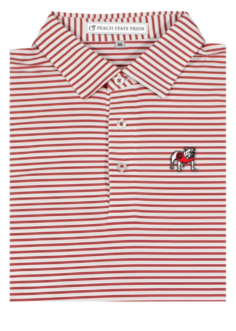 UGA Standing Dog Loblolly Performance Polo Red & White