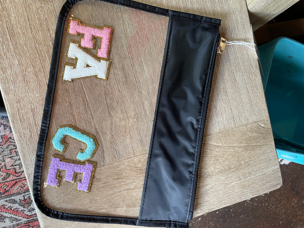 Varsity Letters Clear Pouch